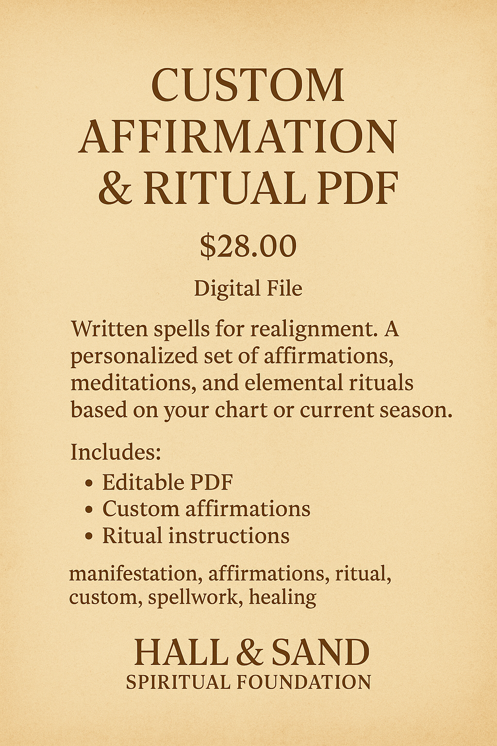 CUSTOM AFFIRMATION & RITUAL PDF