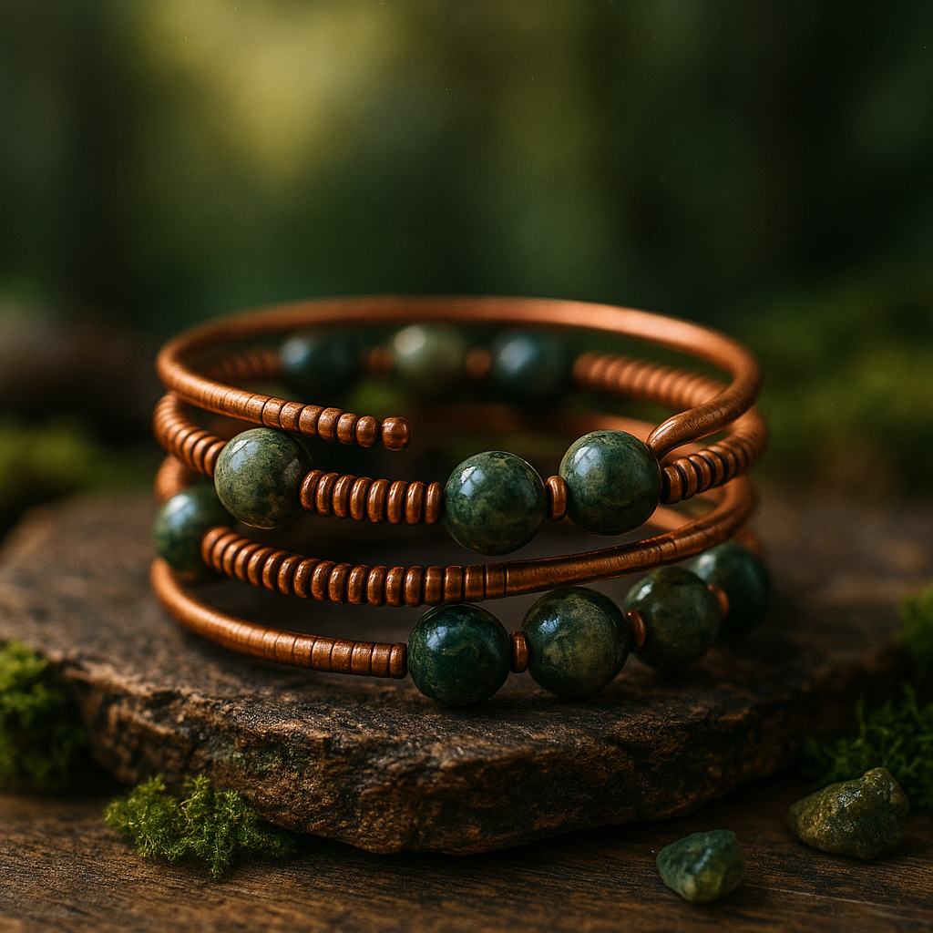 Earth Line – Copper & Crystal Bracelets