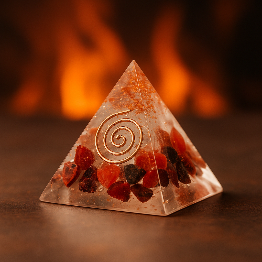 Fire Line – Small Orgonite Pyramid