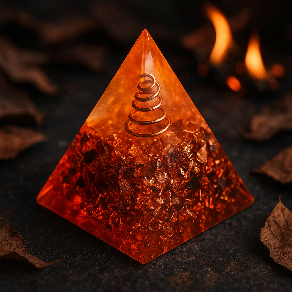 Fire Line – Large Orgonite Pyramid