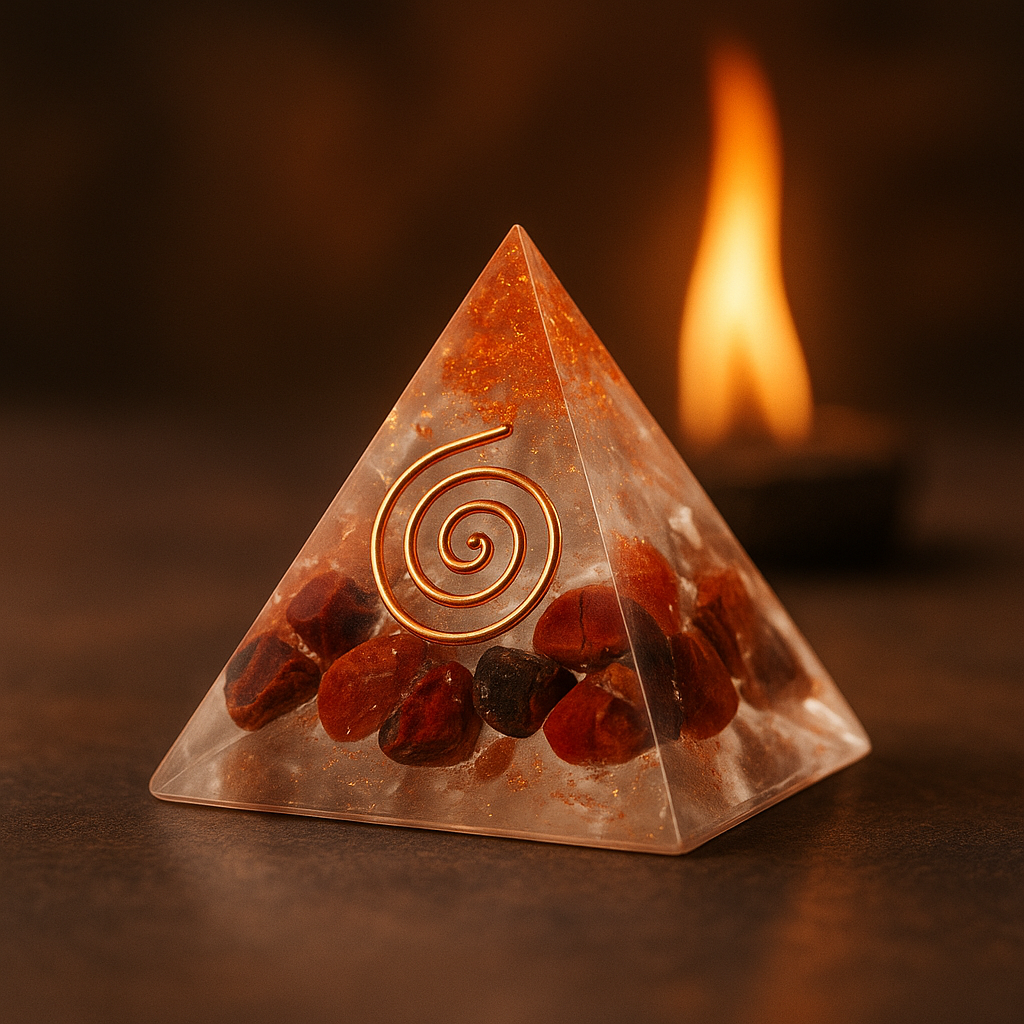 Fire Line – Large Orgonite Pyramid