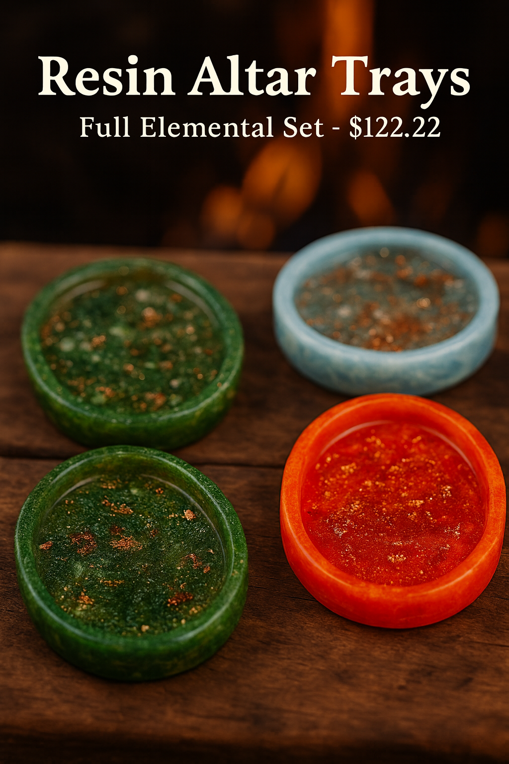 Fire Line – Resin Altar Trays