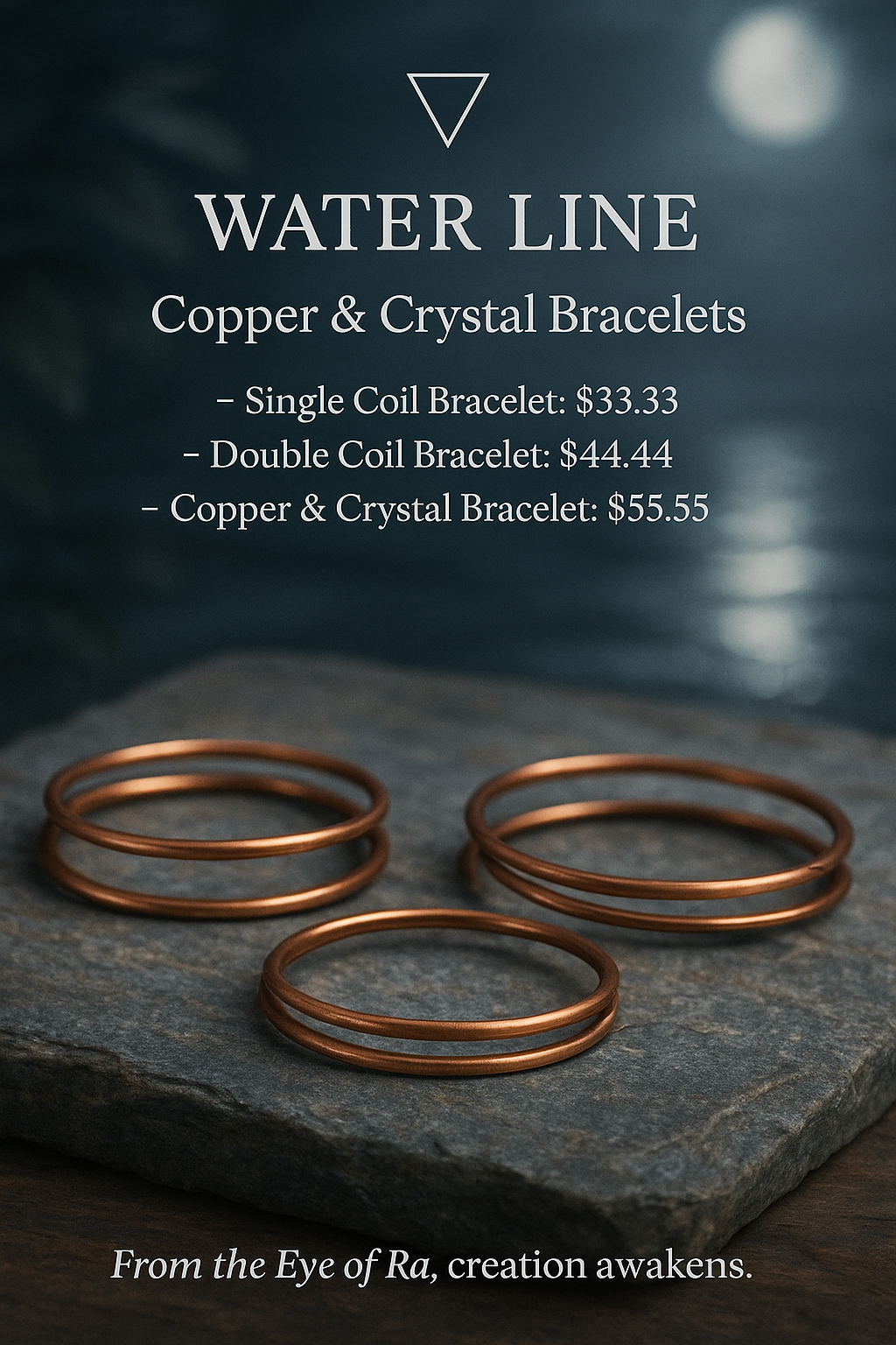 Water Line – Copper & Crystal Bracelets