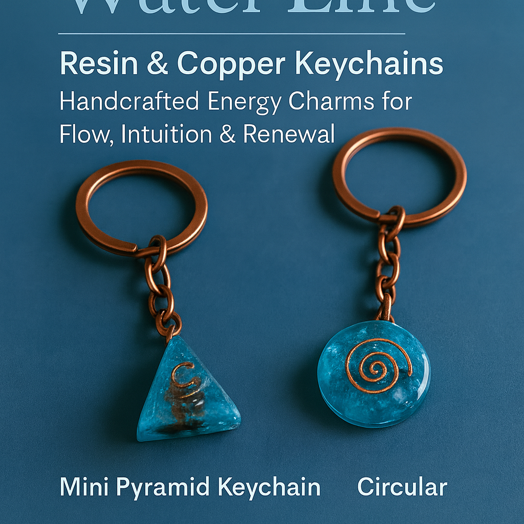 Water Line – Resin & Copper Keychains