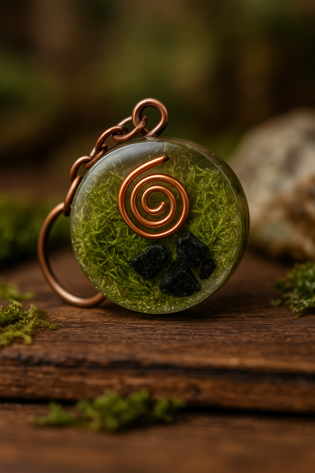 Earth Line – Resin & Copper Keychains