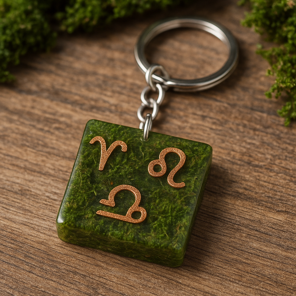 Earth Line – Resin & Copper Keychains