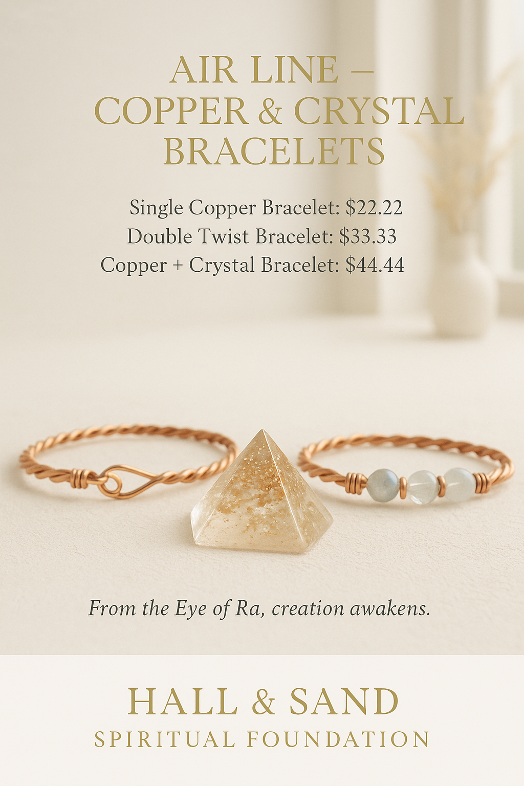 Air Line – Copper & Crystal Bracelets